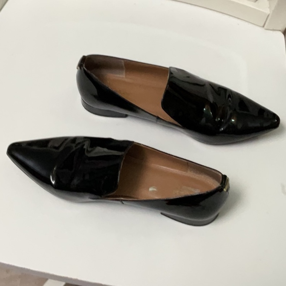 Calvin Klein Black Leather Loafers Flats - Picture 6 of 10